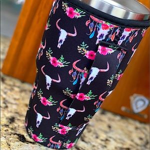COPY - COPY - Bullhead Cup Tumbler Sleeve Koozie W/Strap…